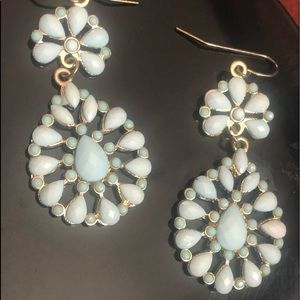 Pale Blue, Gold JCrew Earrings